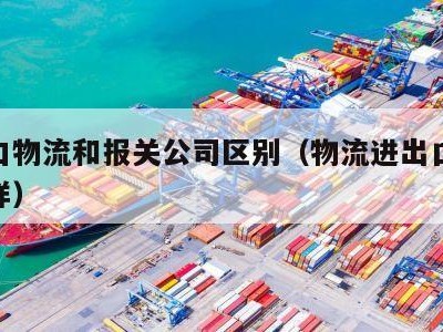 进出口物流和报关公司区别（物流进出口报关是怎样）