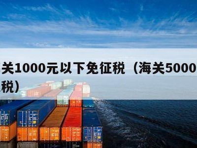 海关1000元以下免征税（海关5000元免税）