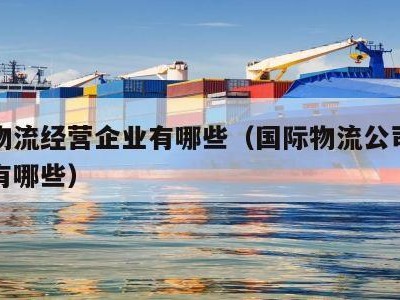 国际物流经营企业有哪些（国际物流公司经营范围有哪些）