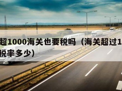 没超1000海关也要税吗（海关超过1000 税率多少）