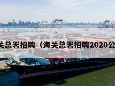 海关总署招聘（海关总署招聘2020公告）