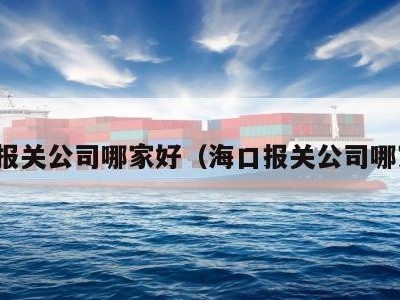 海口报关公司哪家好（海口报关公司哪家好）