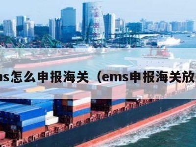 ems怎么申报海关（ems申报海关放行）