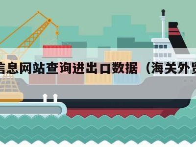 海关信息网站查询进出口数据（海关外贸数据查询）