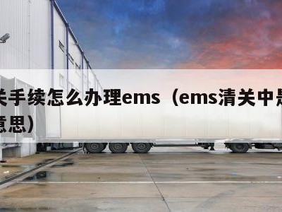 清关手续怎么办理ems（ems清关中是什么意思）