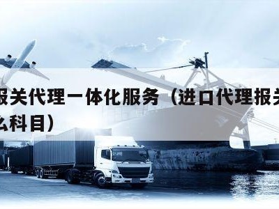 进口报关代理一体化服务（进口代理报关费用记什么科目）