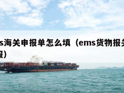 ems海关申报单怎么填（ems货物报关怎么报）