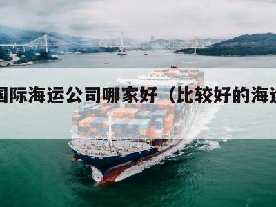 上海国际海运公司哪家好（比较好的海运公司）