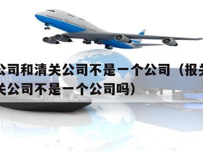 报关公司和清关公司不是一个公司（报关公司和清关公司不是一个公司吗）