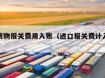 进口货物报关费用入账（进口报关费计入什么科目）