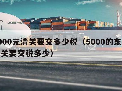 5000元清关要交多少税（5000的东西海关要交税多少）