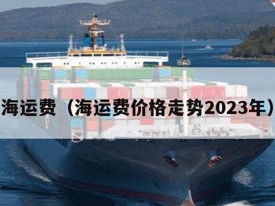 海运费（海运费价格走势2023年）