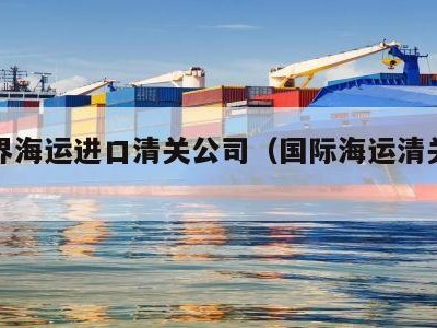 张家界海运进口清关公司（国际海运清关公司）