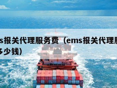 ems报关代理服务费（ems报关代理服务费多少钱）