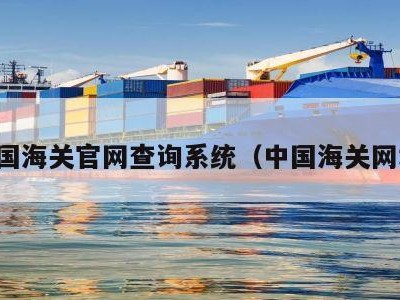 中国海关官网查询系统（中国海关网址）