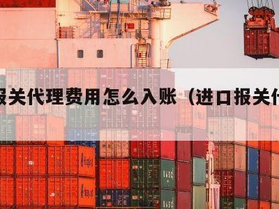 进口报关代理费用怎么入账（进口报关代理流程）