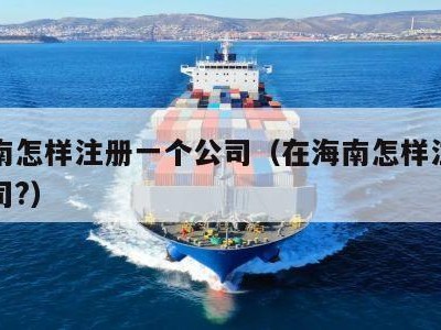 在海南怎样注册一个公司（在海南怎样注册一个公司?）