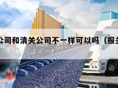 报关公司和清关公司不一样可以吗（报关跟清关）