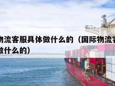 国际物流客服具体做什么的（国际物流客服专员是做什么的）