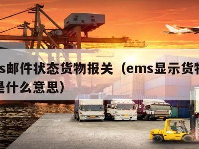 ems邮件状态货物报关（ems显示货物报关是什么意思）