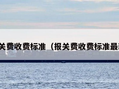 报关费收费标准（报关费收费标准最新）