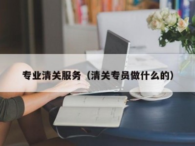 专业清关服务（清关专员做什么的）